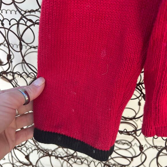 VTG Tiara Christmas Cardigan Snowman Tree Reindeer Presents Sampler Sweater XL - Picture 9 of 9